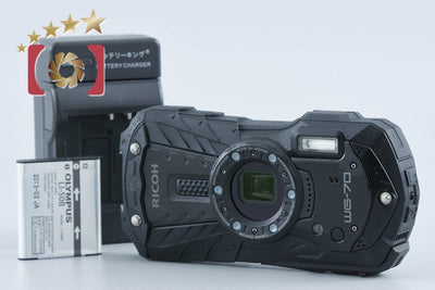 【中古】RICOH リコー PENTAX ペンタックス WG-70 ブラック 防水アクションカメラ シャッター回数僅少