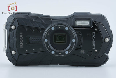 【中古】RICOH リコー PENTAX ペンタックス WG-70 ブラック 防水アクションカメラ シャッター回数僅少
