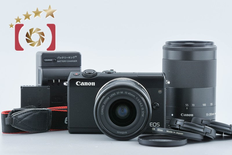 【中古】Canon キヤノン EOS M100 ダブルズームレンズキット ブラック