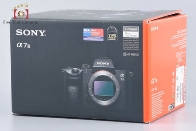 【中古】SONY ソニー α7III ILCE-7M3 ミラーレス一眼カメラ シャッター回数僅少 元箱付き 海外版