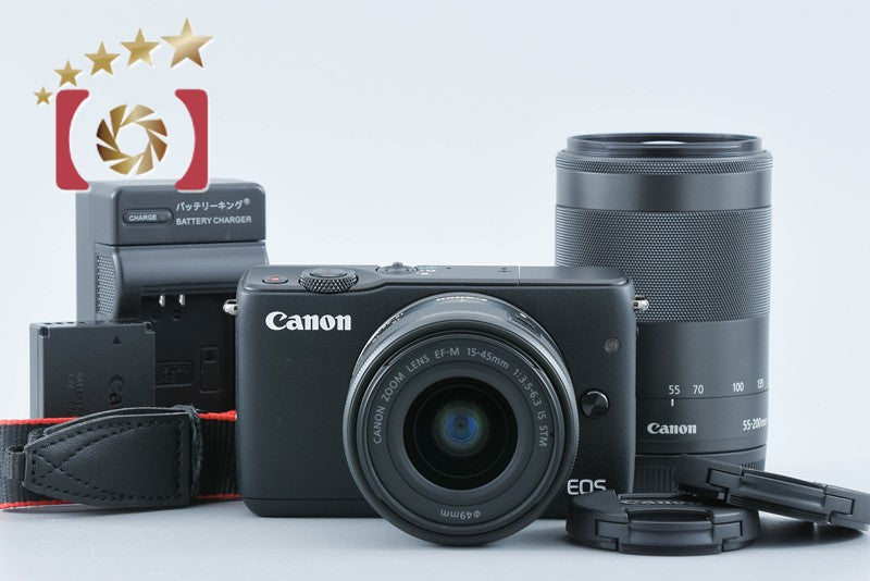 【中古】Canon キヤノン EOS M10 ダブルズームレンズキット ブラック