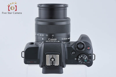 【中古】Canon キヤノン EOS Kiss M2 EF-M 15-45 IS STM レンズキット ブラック シャッター回数僅少