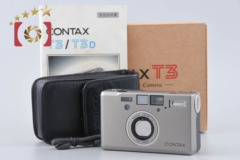 【中古】CONTAX コンタックス T3 シングルティース コンパクトフィルムカメラ データバック付属 元箱付き
