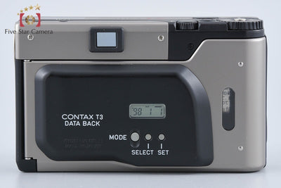 【中古】CONTAX コンタックス T3 シングルティース コンパクトフィルムカメラ データバック付属 元箱付き