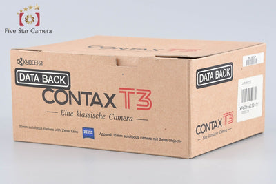 【中古】CONTAX コンタックス T3 シングルティース コンパクトフィルムカメラ データバック付属 元箱付き