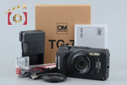 【中古】OM SYSTEM (OLYMPUS) オーエム システム Tough TG-7 ブラック コンパクトデジタルカメラ シャッター回数僅少 元箱付き