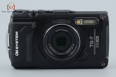 【中古】OM SYSTEM (OLYMPUS) オーエム システム Tough TG-7 ブラック コンパクトデジタルカメラ シャッター回数僅少 元箱付き