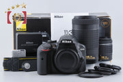 【中古】Nikon ニコン D3400 ブラック ダブルズームキット シャッター回数僅少 元箱付き