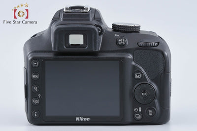 【中古】Nikon ニコン D3400 ブラック ダブルズームキット シャッター回数僅少 元箱付き
