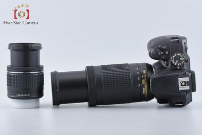【中古】Nikon ニコン D3400 ブラック ダブルズームキット シャッター回数僅少 元箱付き