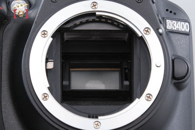 【中古】Nikon ニコン D3400 ブラック ダブルズームキット シャッター回数僅少 元箱付き