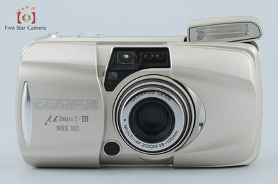 【中古】OLYMPUS オリンパス μ[mju:]-III WIDE 100 コンパクトフィルムカメラ