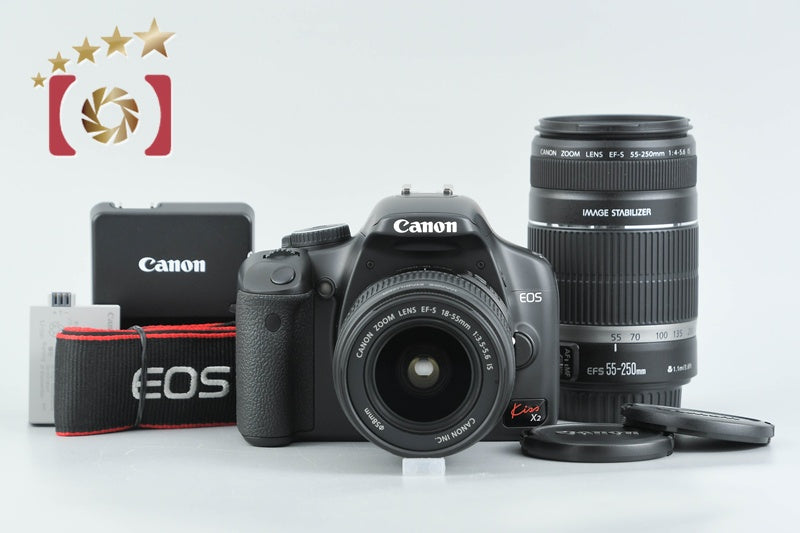 【中古】Canon キヤノン EOS Kiss X2 ダブルズームキット シャッター回数僅少
