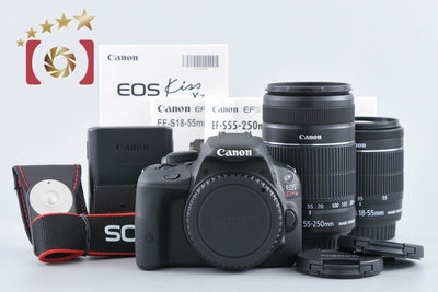 【中古】Canon キヤノン EOS Kiss X7 ダブルズームキット ブラック シャッター回数僅少