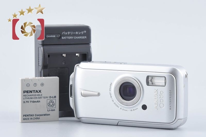 【中古】PENTAX ペンタックス Optio W10 リノシルバー 防水デジタルカメラ