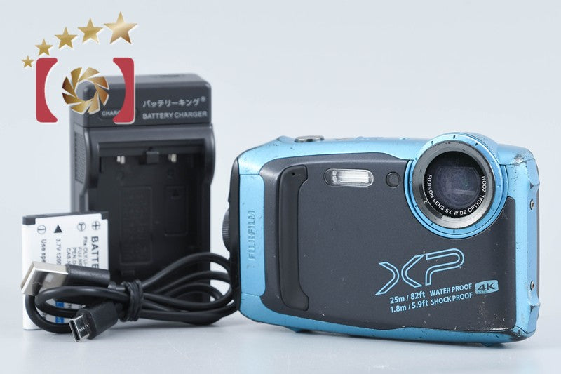 【中古】FUJIFILM 富士フイルム FinePix XP140 スカイブルー コンパクトデジタルカメラ