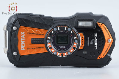 【中古】RICOH リコー PENTAX ペンタックス Optio WG-2 シャイニーオレンジ 防水デジタルカメラ
