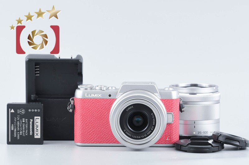 【中古】Panasonic パナソニック LUMIX DMC-GF7 ダブルズームレンズキット ピンク