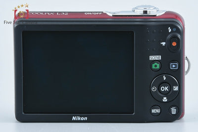 【中古】Nikon ニコン COOLPIX L32 レッド コンパクトデジタルカメラ