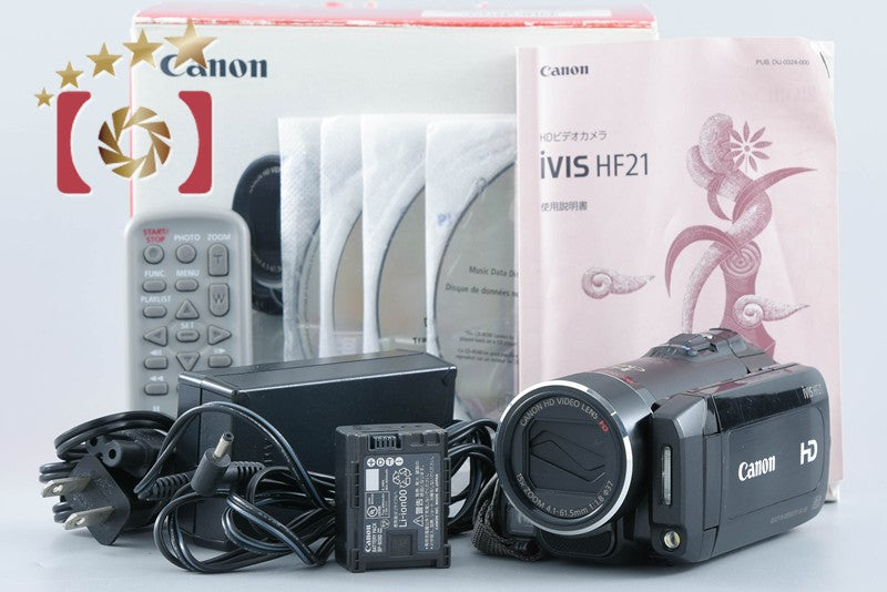 【中古】Canon キヤノン iVIS HF21 ビデオカメラ 元箱付き