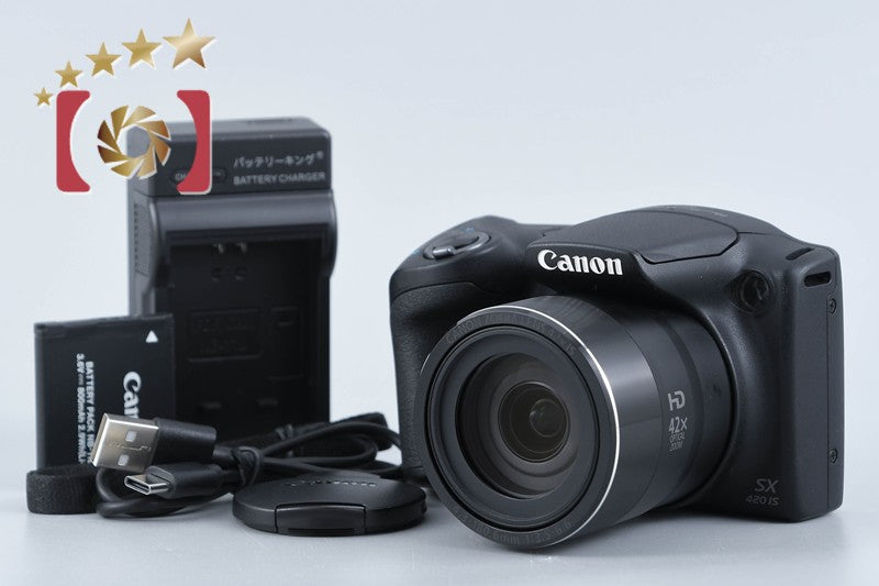 【中古】Canon キヤノン PowerShot SX420 IS ブラック コンパクトデジタルカメラ