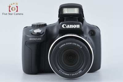 【中古】Canon キヤノン PowerShot SX50 HS ブラック コンパクトデジタルカメラ 元箱付き