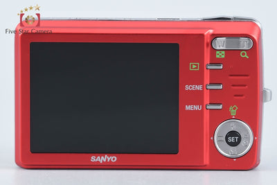 【中古】SANYO 三洋電機 DSC-X1260 レッド コンパクトデジタルカメラ 元箱付き
