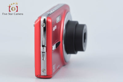 【中古】SANYO 三洋電機 DSC-X1260 レッド コンパクトデジタルカメラ 元箱付き
