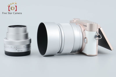 【中古】Panasonic パナソニック LUMIX DC-GF10 ダブルレンズキット ホワイト シャッター回数僅少 元箱付き