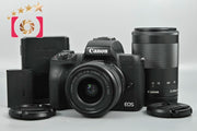 [Used] Canon EOS Kiss M Double Zoom Lens Kit Black