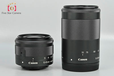 [Used] Canon EOS Kiss M Double Zoom Lens Kit Black