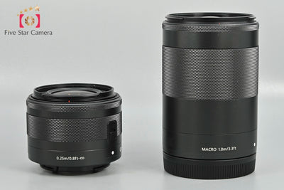 [Used] Canon EOS Kiss M Double Zoom Lens Kit Black