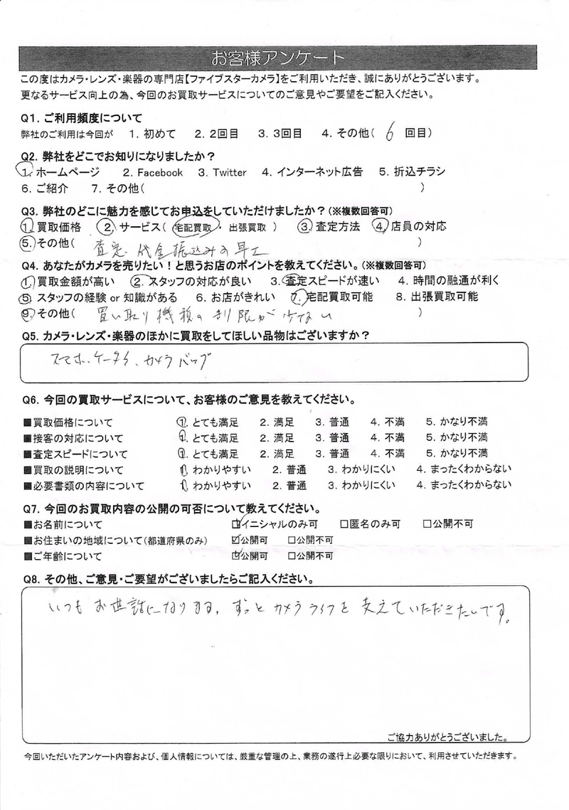 お客様の声