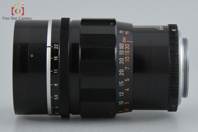【中古】Canon キヤノン 100mm f/2 L39 ライカスクリューマウント