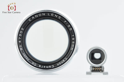 【中古】Canon キヤノン 135mm f/3.5 L39 ライカスクリューマウント + 135mm ビューファインダー