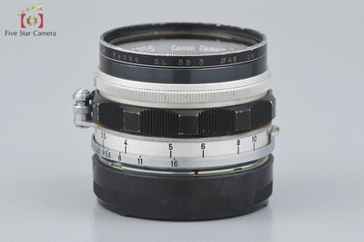 Used: Canon 35mm f/1.5 L39 Leica Screw Mount with Leica M Mount Adapter
