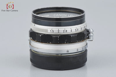Used: Canon 35mm f/1.5 L39 Leica Screw Mount with Leica M Mount Adapter