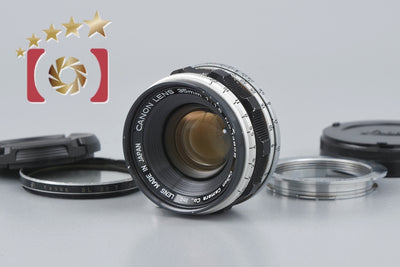 【中古】Canon キヤノン 35mm f/1.5 L39 ライカスクリューマウント ライカM用マウントアダプター付属