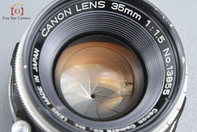 【Used】Canon 35mm f/1.5 L39 Leica Screw Mount with Leica M Mount Adapter