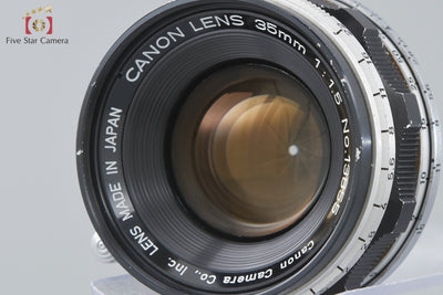 Used: Canon 35mm f/1.5 L39 Leica Screw Mount with Leica M Mount Adapter
