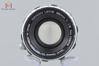【中古】Canon キヤノン 35mm f/1.5 L39 ライカスクリューマウント ライカM用マウントアダプター付属