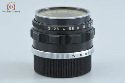 [Used] Canon 35mm f/2 L39 Leica Screw Mount, Overhauled in October 2025