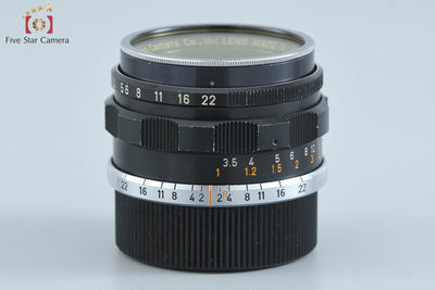 [Used] Canon 35mm f/2 L39 Leica Screw Mount, Overhauled in October 2025