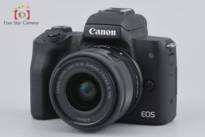 [Used] Canon EOS Kiss M Double Zoom Kit Black
