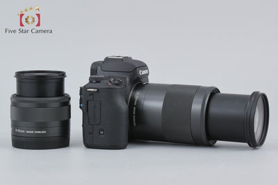 [Used] Canon EOS Kiss M Double Zoom Kit Black