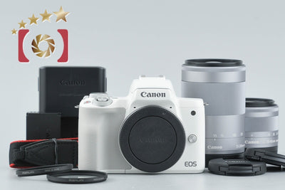 [Used] Canon EOS Kiss M2 Double Zoom Lens Kit White