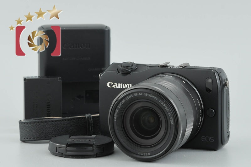 [Used] Canon EOS M EF-M 18-55mm f/3.5-5.6 IS STM Lens Kit Black