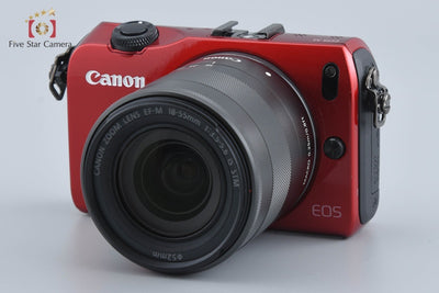 [Used] Canon EOS M EF-M 18-55 IS STM Lens Kit Red
