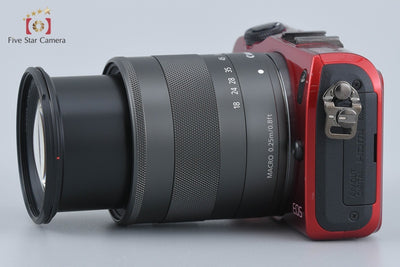 [Used] Canon EOS M EF-M 18-55 IS STM Lens Kit Red