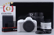 [Used] Canon EOS R50 Double Zoom Kit White, Low Shutter Count, With Original Box